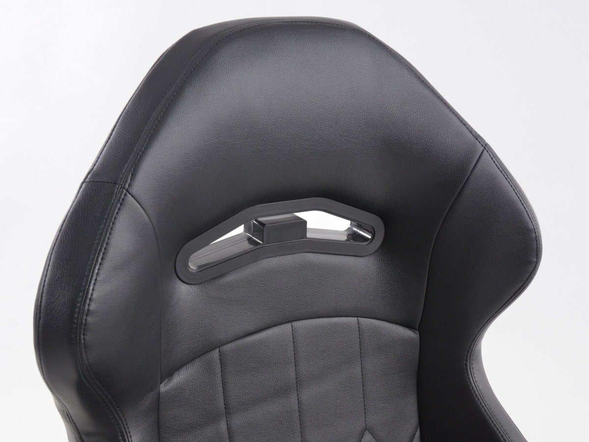 FK Sportsitze Auto Halbschalensitze Set Kunstleder schwarz Naht schwarz