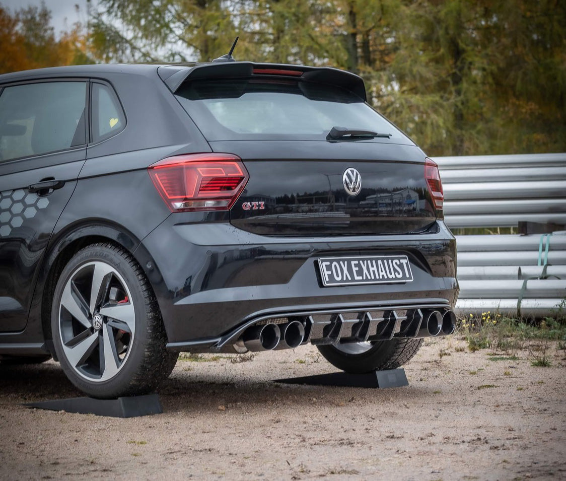 VW Polo AW1 GTI Endschalldämpfer Ausgang rechts/links - 2x100 Typ 25 rechts/links schwarz emailliert