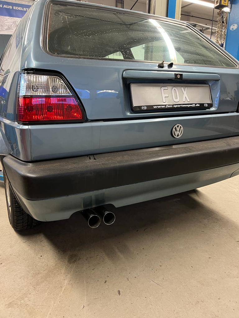 VW Golf II Typ 19E Endschalldämpfer - 2x55 Typ 10