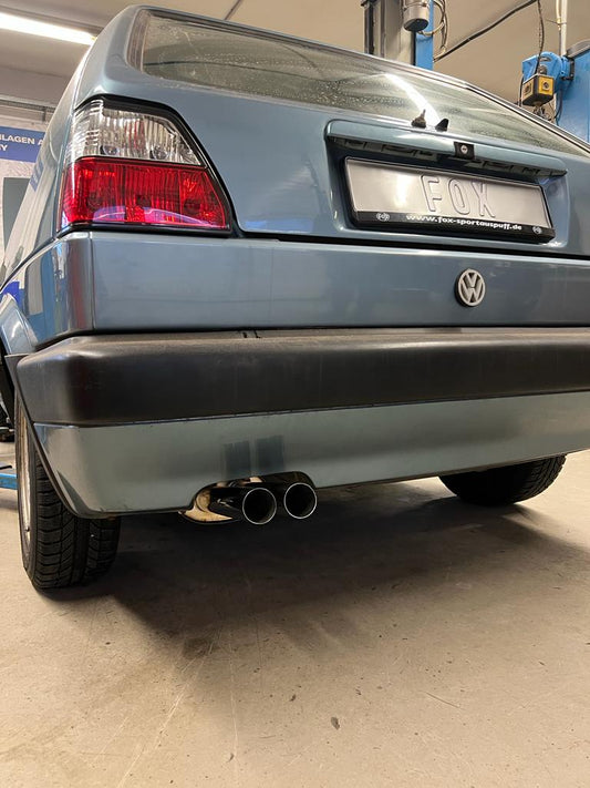 VW Golf II Typ 19E Endschalldämpfer - 2x55 Typ 10