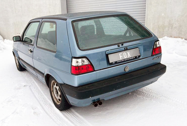 VW Golf II Typ 19E Endschalldämpfer - 2x55 Typ 14