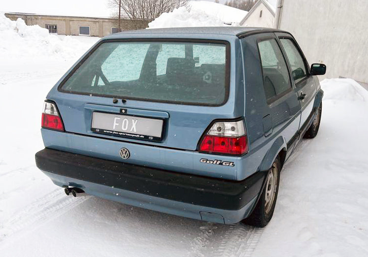 VW Golf II Typ 19E Endschalldämpfer - 2x55 Typ 14 mit Knick nach links