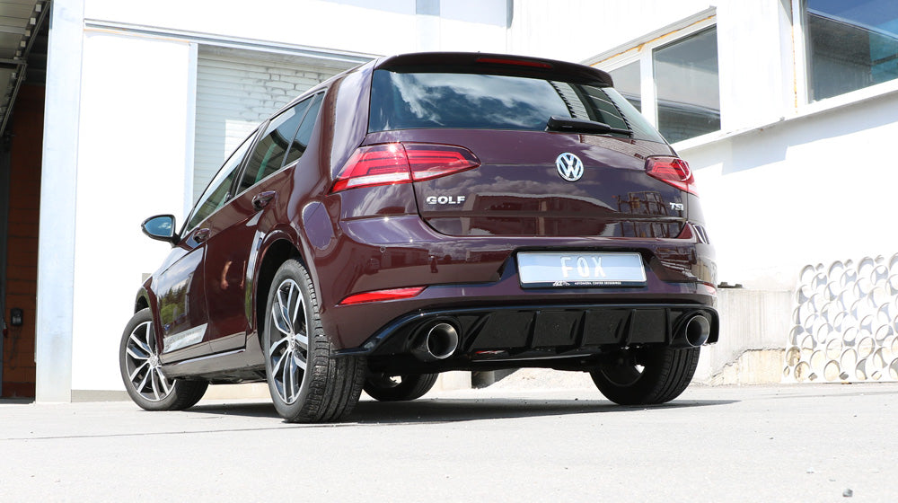 VW Golf VII Facelift starre Hinterachse - Einsatz schwarz Endschalldämpfer rechts/links - 1x114 Typ 25 rechts/links inkl. ...