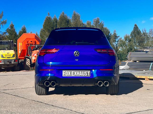 VW Golf 8 R Endrohre rechts/links - 2x100 Typ 25 rechts/links - passend auf den originalen Endschalldämpfer