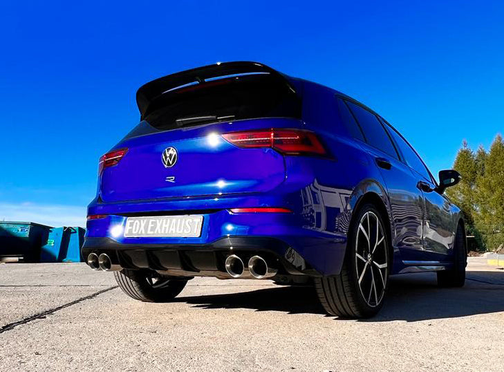 VW Golf 8 R Endrohre rechts/links - 2x100 Typ 25 rechts/links - passend auf den originalen Endschalldämpfer