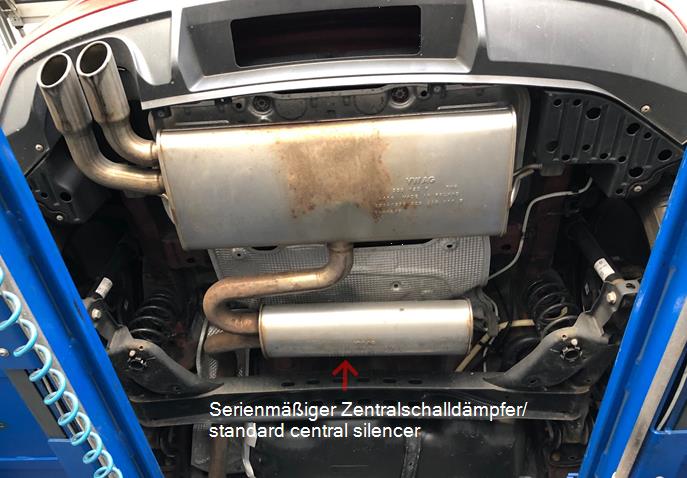 Seat Leon 5F - Starre Hinterachse Endschalldämpfer Ausgang rechts/links - 1x100 Typ 25 rechts/links für Rieger Stoßstange