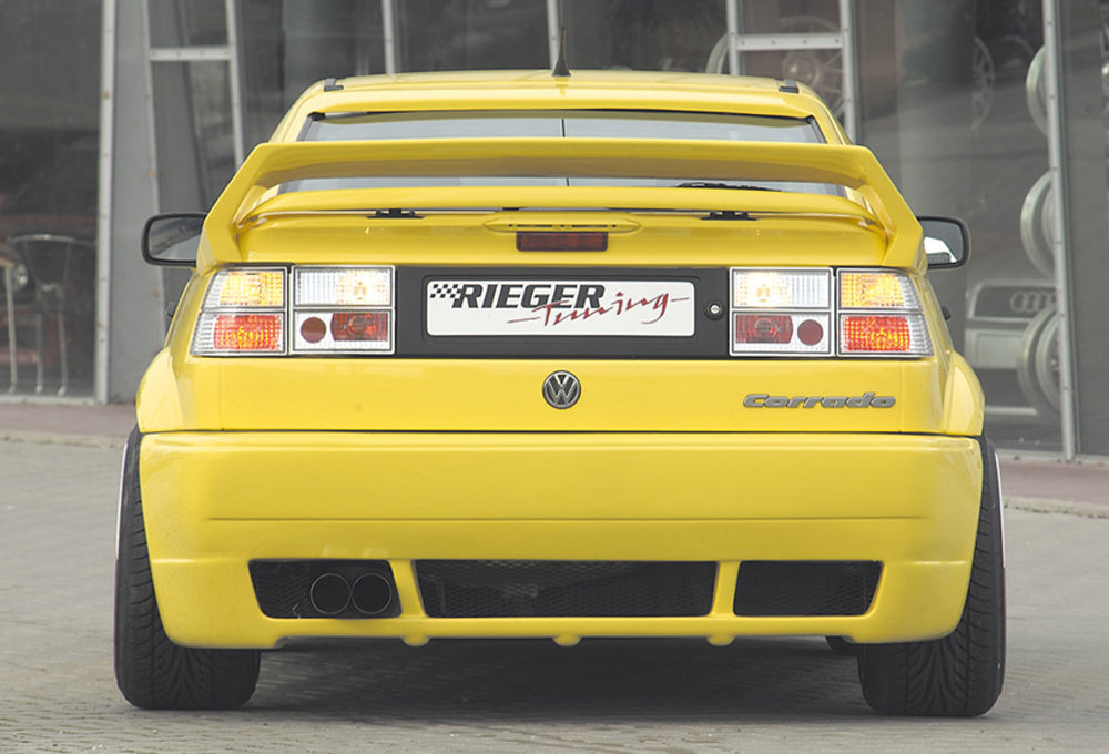 VW Corrado (53I) Rieger Heckschürze RS-Four-Look  -> komplett ABS, 
inkl. Alugitter, Gutachten, Montagezubehör