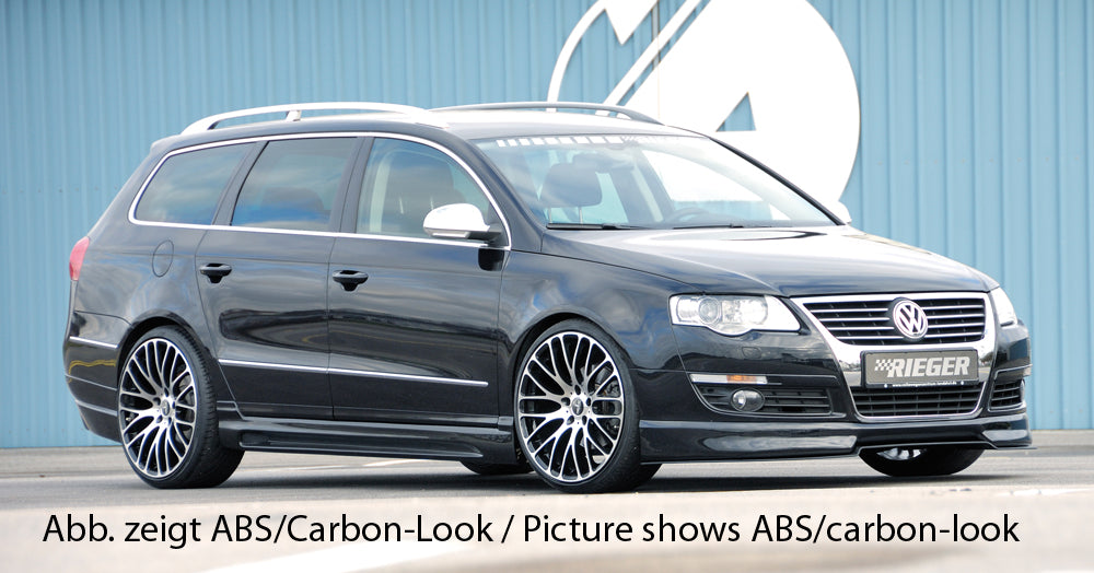 VW Passat (3C) Rieger Seitenschweller  rechts, mit Schacht, mit Ausschnitt, ABS, 
inkl. Montagezubehör, Alugitter, Gutachten