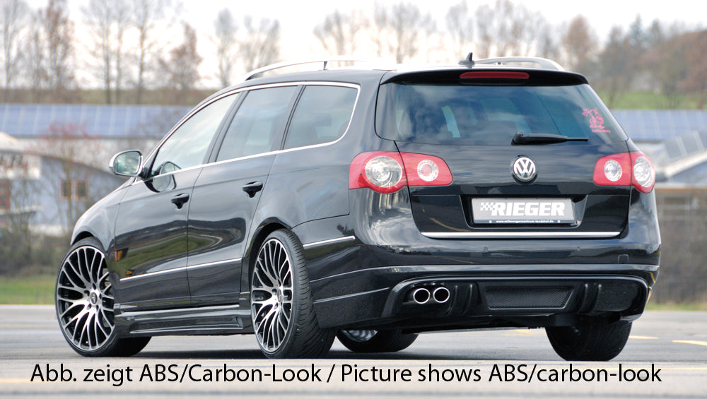 VW Passat (3C) Rieger Seitenschweller  rechts, mit Schacht, mit Ausschnitt, ABS, 
inkl. Montagezubehör, Alugitter, Gutachten
