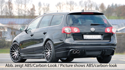 VW Passat (3C) Rieger Seitenschweller  rechts, mit Schacht, mit Ausschnitt, ABS, 
inkl. Montagezubehör, Alugitter, Gutachten