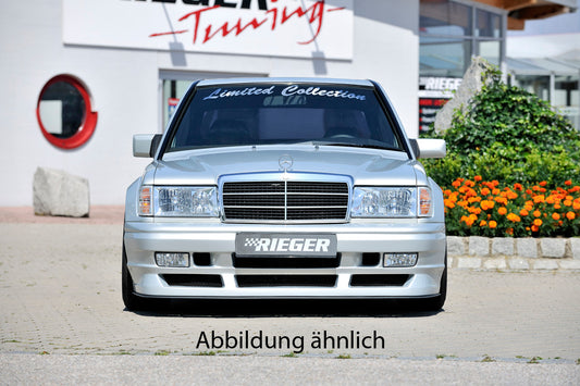 Mercedes 190 (W201) Rieger Spoilerstoßstange Breitbau II für Seriengrill GFK, 
inkl. Montagezubehör