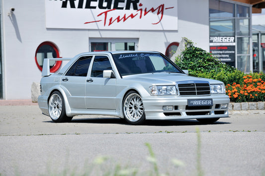 Mercedes 190 (W201) Rieger Seitenteil Breitbau II Rammschutzleiste rechts, vorne, GFK, 
inkl. Montagezubehör