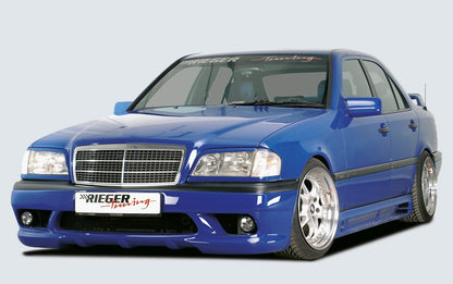 Mercedes C-Klasse (W202) Rieger Spoilerstoßstange   inkl. ABS-Träger mit Halter f. orig. NSW, ABS, 
inkl. Alugitter, Montagezubehör, ABE, ABS-Träger
