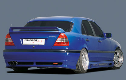 Mercedes C-Klasse (W202) Rieger Seitenschweller (bis Bj.97 muss orig.Schweller vorhanden sein!) links, mit Schacht und 2 Ausschnitten, ABS, 
inkl. Alugitter, Gutachten, Montagezubehör