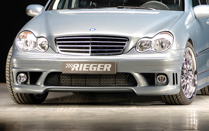 Mercedes C-Klasse (W203) Rieger Spoilerstoßstange    ABS, 
inkl. Alugitter, Montagezubehör, ABE