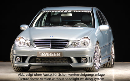 Mercedes C-Klasse (W203) Rieger Spoilerstoßstange    ABS, für Fzg. mit Scheinwerferreinigungsanlage, 
inkl. Alugitter, Montagezubehör, ABE