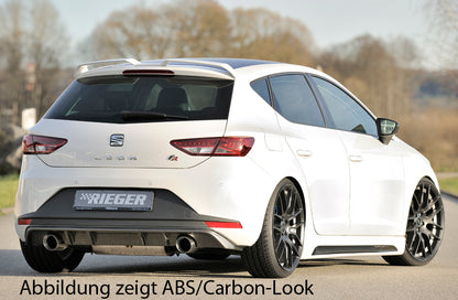 Seat Leon FR (5F) Rieger Heckeinsatz  für Sportendrohr li. u. re., (100mm ø), ABS, 
inkl. Montagezubehör, Gutachten