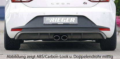 Seat Leon FR (5F) Rieger Heckeinsatz  für Doppelendrohr li. u. re., ABS, 
inkl. Montagezubehör, Gutachten