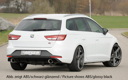 Seat Leon FR (5F) Rieger Heckeinsatz  für Sportendrohr li. u. re., (100mm ø), ABS, 
inkl. Montagezubehör, Gutachten