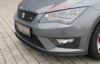 Seat Leon Cupra (5F) Rieger Spoilerschwert für orig. FR-/ Cupra-Frontschürze für orig. Frontschürze, ABS, 
inkl. Montagezubehör, ABE