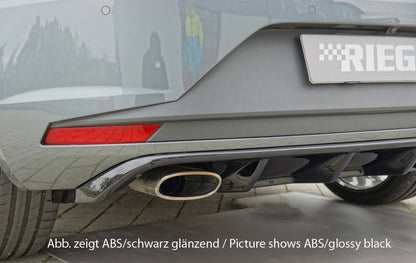 Seat Leon Cupra (5F) Rieger Heckeinsatz  für orig. Endrohr li. u. re., ABS, 
inkl. Montagezubehör, Gutachten