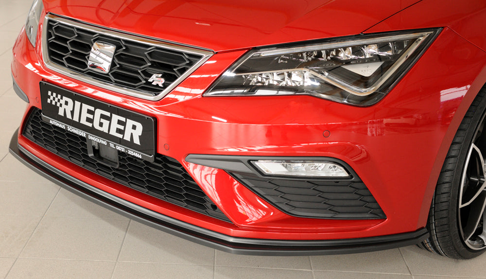 Seat Leon Cupra (5F) Rieger Spoilerschwert für orig. FR-/ Cupra-Frontschürze für orig. Frontschürze, ABS, 
inkl. Montagezubehör, ABE