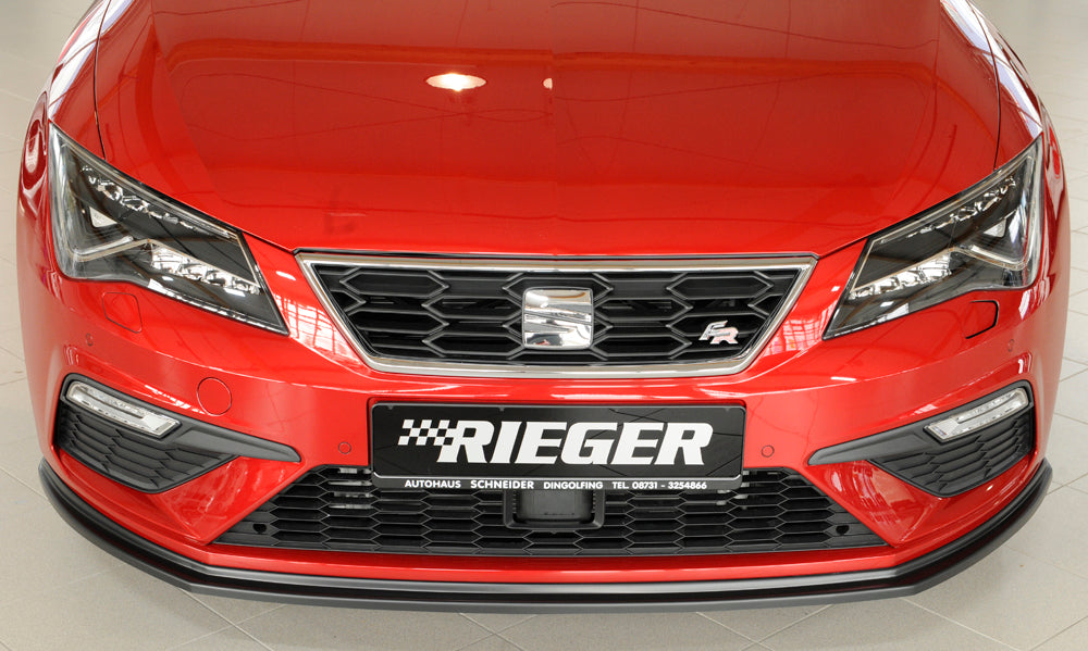 Seat Leon Cupra (5F) Rieger Spoilerschwert für orig. FR-/ Cupra-Frontschürze für orig. Frontschürze, ABS, 
inkl. Montagezubehör, ABE