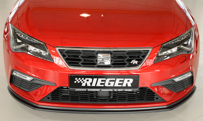 Seat Leon Cupra (5F) Rieger Spoilerschwert für orig. FR-/ Cupra-Frontschürze für orig. Frontschürze, ABS, 
inkl. Montagezubehör, ABE