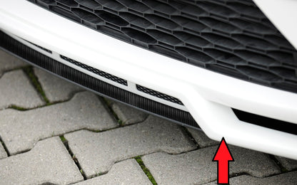 Seat Leon Cupra (5F) Rieger Spoilerlippe  mit zusätzlichen Lüftungsschlitzen, ABS, 
inkl. Montagezubehör, Alugitter, ABE