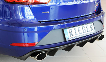 Seat Leon Cupra (5F) Rieger Heckeinsatz  für orig. Endrohr li. u. re., ABS, 
inkl. Montagezubehör, Gutachten