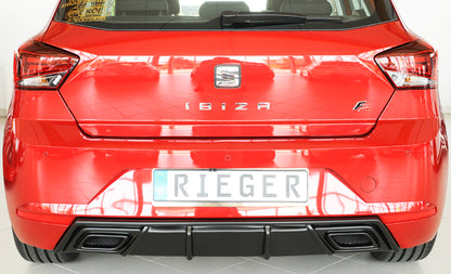 Seat Ibiza (KJ) Rieger Heckeinsatz für orig. ESD ABS, 
inkl. Alugitter, Montagezubehör, Gutachten