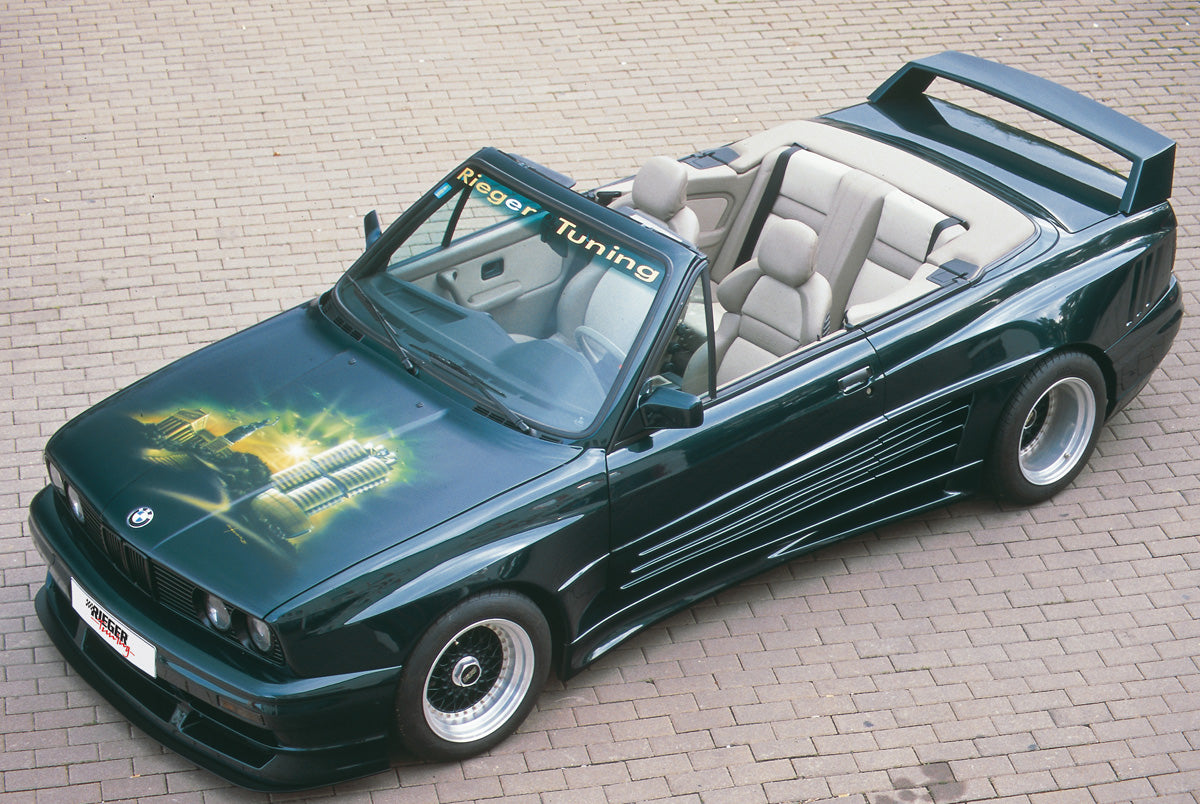 BMW 3er E30 Rieger Seitenschweller Breitbau II  rechts, GFK, 
Montagezubehör, Aluwinkelleisten