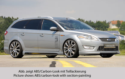 Ford Mondeo (BA7) Rieger Seitenschweller SG-Design  links, mit Ausschnitt, mit Schacht, ABS, 
inkl. Montagezubehör, Alugitter, Gutachten