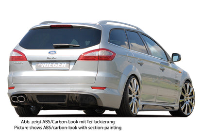 Ford Mondeo (BA7) Rieger Heckschürzenansatz SG-Design  für Doppelendrohr li., ABS, 
inkl. Montagezubehör, Alugitter