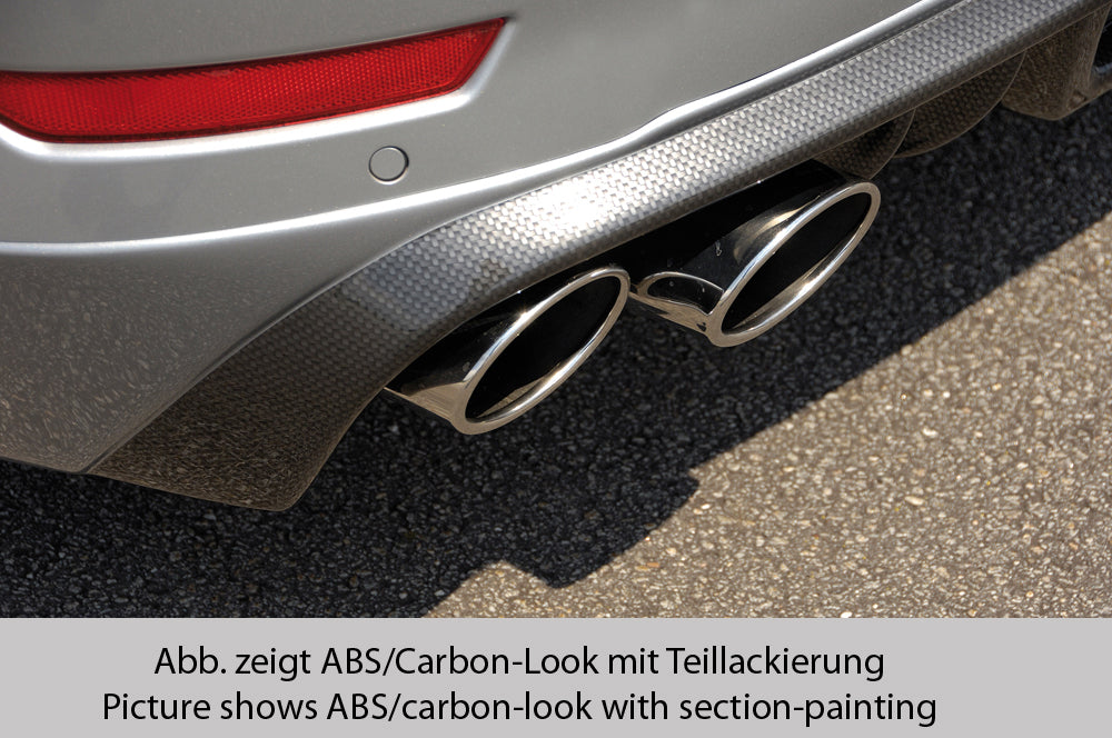 Ford Mondeo (BA7) Rieger Heckschürzenansatz SG-Design  für Doppelendrohr li., ABS, 
inkl. Montagezubehör, Alugitter