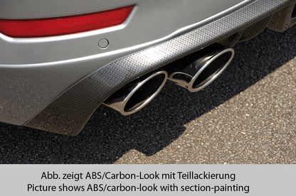 Ford Mondeo (BA7) Rieger Heckschürzenansatz SG-Design  für Doppelendrohr li., ABS, 
inkl. Montagezubehör, Alugitter