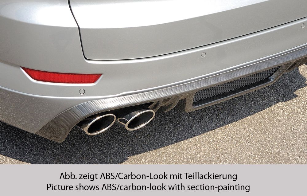 Ford Mondeo (BA7) Rieger Heckschürzenansatz SG-Design  für Doppelendrohr li., ABS, 
inkl. Montagezubehör, Alugitter