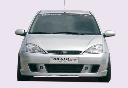 Ford Focus 1 Rieger Spoilerstoßstange ab Modell 11/2001 mit seitlichen Rippen, ABS, für Fzg. mit Scheinwerferreinigungsanlage, 
inkl. Alugitter, Montagezubehör, ABE