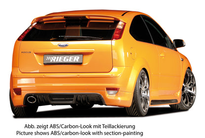 Ford Focus 2 Rieger Heckschürzenansatz  für Endrohr li., ABS, 
inkl. Montagezubehör, Alugitter, Gutachten