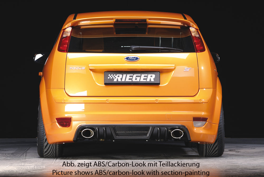 Ford Focus 2 Rieger Heckschürzenansatz  für Endrohr li. u. re., ABS, 
inkl. Alugitter, Gutachten, Montagezubehör