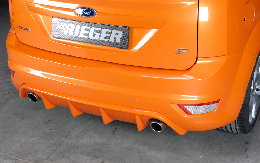 Ford Focus 2 ST Rieger Heckeinsatz  für orig. Endrohr li. u. re., ABS, 
inkl. Montagezubehör, Gutachten