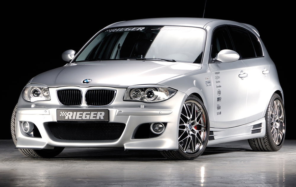 BMW 1er E87  (187 / 1K2/1K4) Rieger Spoilerstoßstange    ABS, für Fzg. mit Scheinwerferreinigungsanlage, Einparkhilfe (PDC), 
inkl. Montagezubehör, ABE