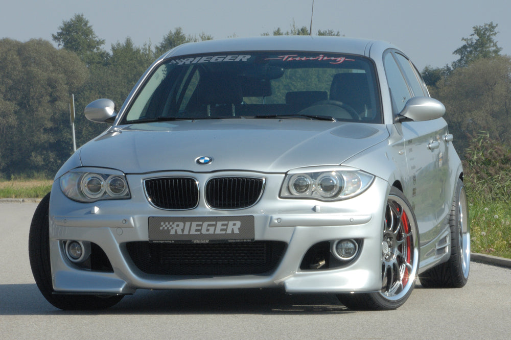 BMW 1er E87  (187 / 1K2/1K4) Rieger Spoilerstoßstange    ABS, für Fzg. mit Scheinwerferreinigungsanlage, Einparkhilfe (PDC), 
inkl. Montagezubehör, ABE