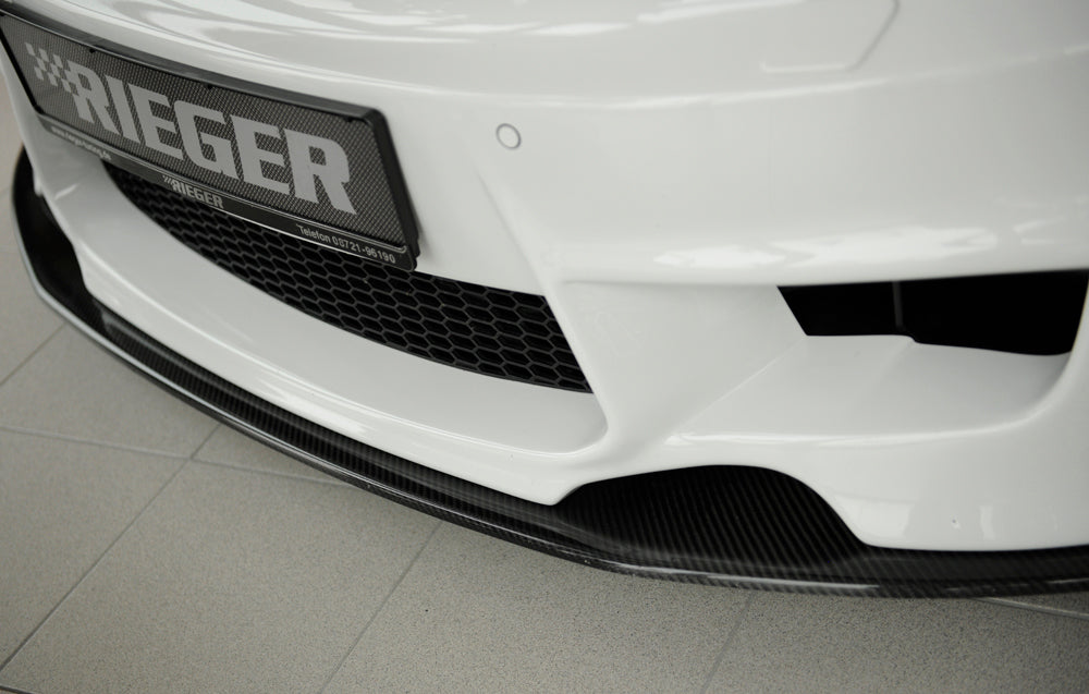 BMW 1er E81  (187/1K2/1K4) Carbon Spoilerschwert (20643PE) BMW 1er, E81-E88 für RIEGER Spoilerstoßstange 35030/31/32/33/41/42 gerade Version, für Spoilerstoßstange, Carbon, 
inkl. Montagezubehör, ABE