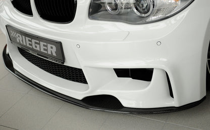 BMW 1er E81  (187/1K2/1K4) Carbon Spoilerschwert (20643PE) BMW 1er, E81-E88 für RIEGER Spoilerstoßstange 35030/31/32/33/41/42 gerade Version, für Spoilerstoßstange, Carbon, 
inkl. Montagezubehör, ABE