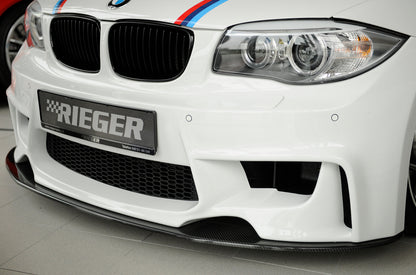 BMW 1er E81  (187/1K2/1K4) Carbon Spoilerschwert (20643PE) BMW 1er, E81-E88 für RIEGER Spoilerstoßstange 35030/31/32/33/41/42 gerade Version, für Spoilerstoßstange, Carbon, 
inkl. Montagezubehör, ABE