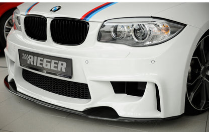BMW 1er E81  (187/1K2/1K4) Carbon Spoilerschwert (20643PE) BMW 1er, E81-E88 für RIEGER Spoilerstoßstange 35030/31/32/33/41/42 gerade Version, für Spoilerstoßstange, Carbon, 
inkl. Montagezubehör, ABE