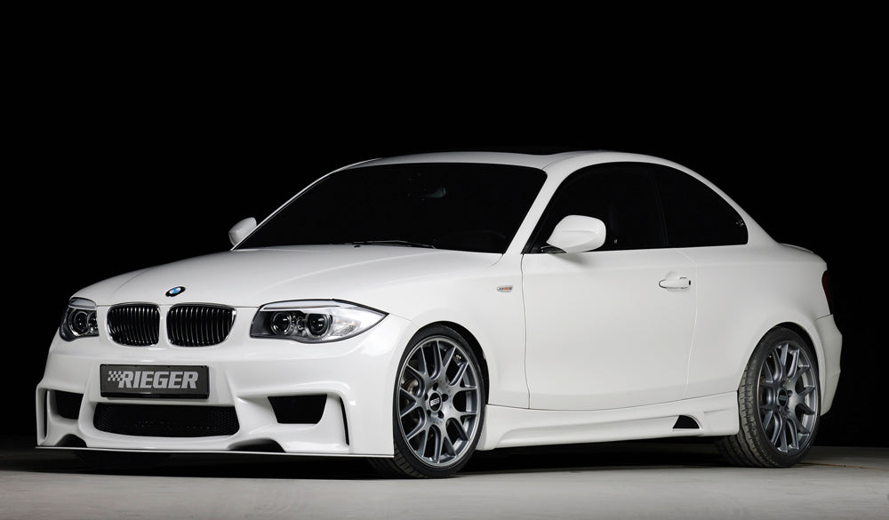 BMW 1er E81  (187/1K2/1K4) Rieger Seitenschweller  links, mit Schacht, mit Ausschnitt, ABS, 
inkl. Montagezubehör, Alugitter, Gutachten
