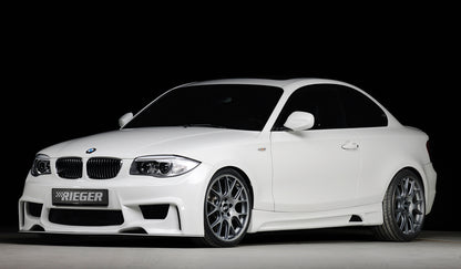 BMW 1er E81  (187/1K2/1K4) Rieger Seitenschweller  links, mit Schacht, mit Ausschnitt, ABS, 
inkl. Montagezubehör, Alugitter, Gutachten