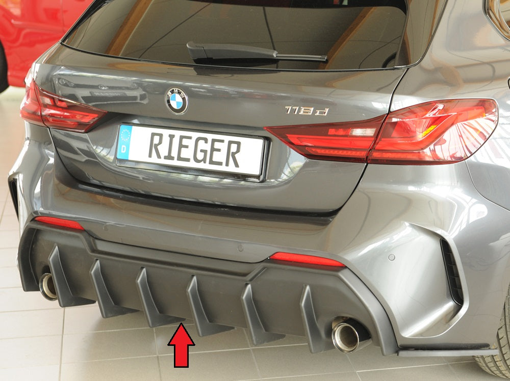 BMW 1er F40 (F1H) Rieger Heckeinsatz für orig. Endrohr li. u. re
